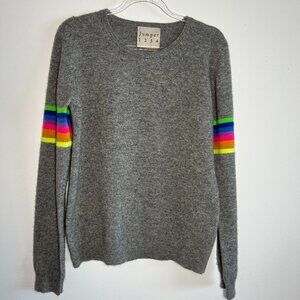 Jumper 1234,  Cashmere Grey Women's sweater, long sleeve, scoop neck, size S (1)